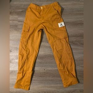 Nike Air Jordan Mens Mustard Yellow Cargo Pants